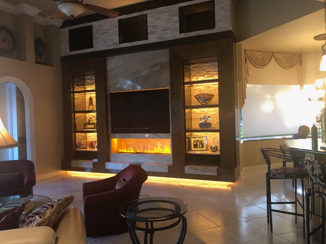 Backlit Niche Fireplace